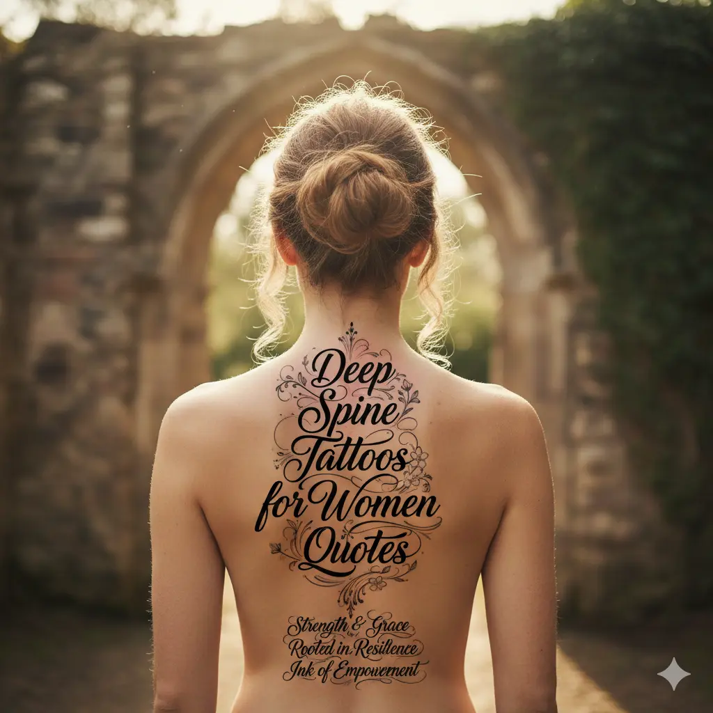 Deep Spine Tattoos for Women Quotes 