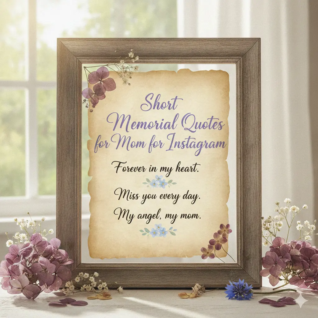 Short Memorial Quotes for Mom for Instagram