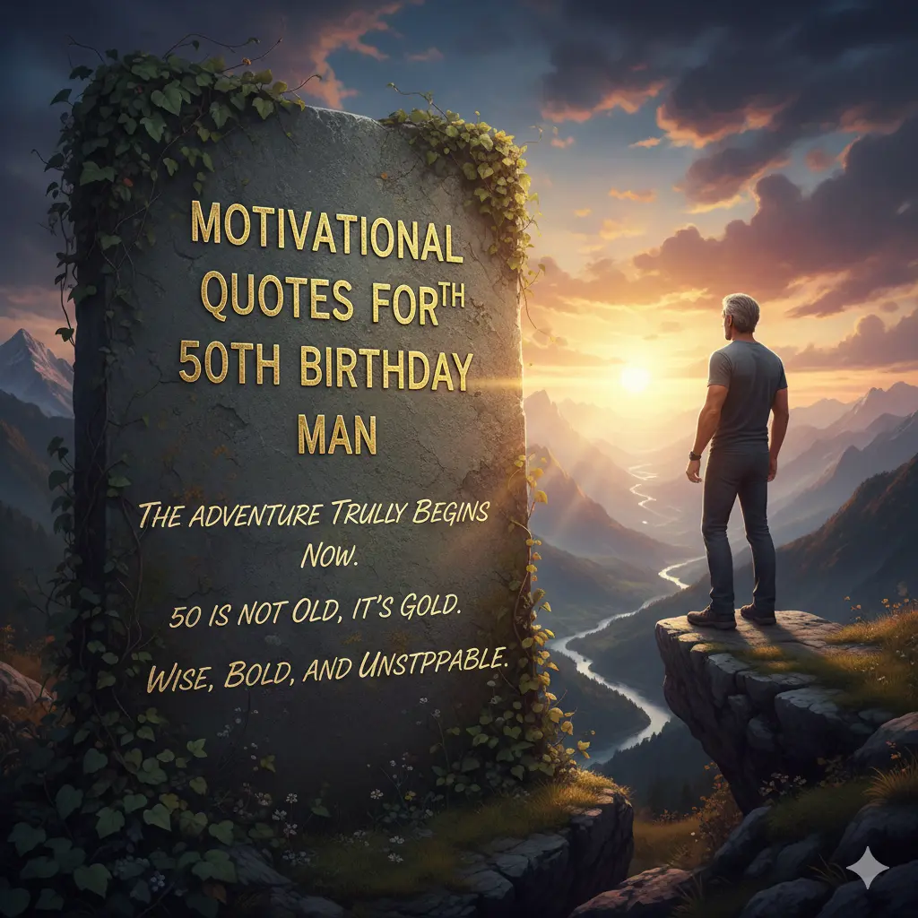 Motivational Quotes for 50th Birthday Man