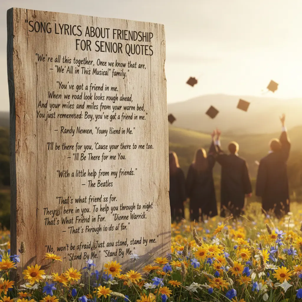 Song Lyrics About Friendship for Senior Quotes