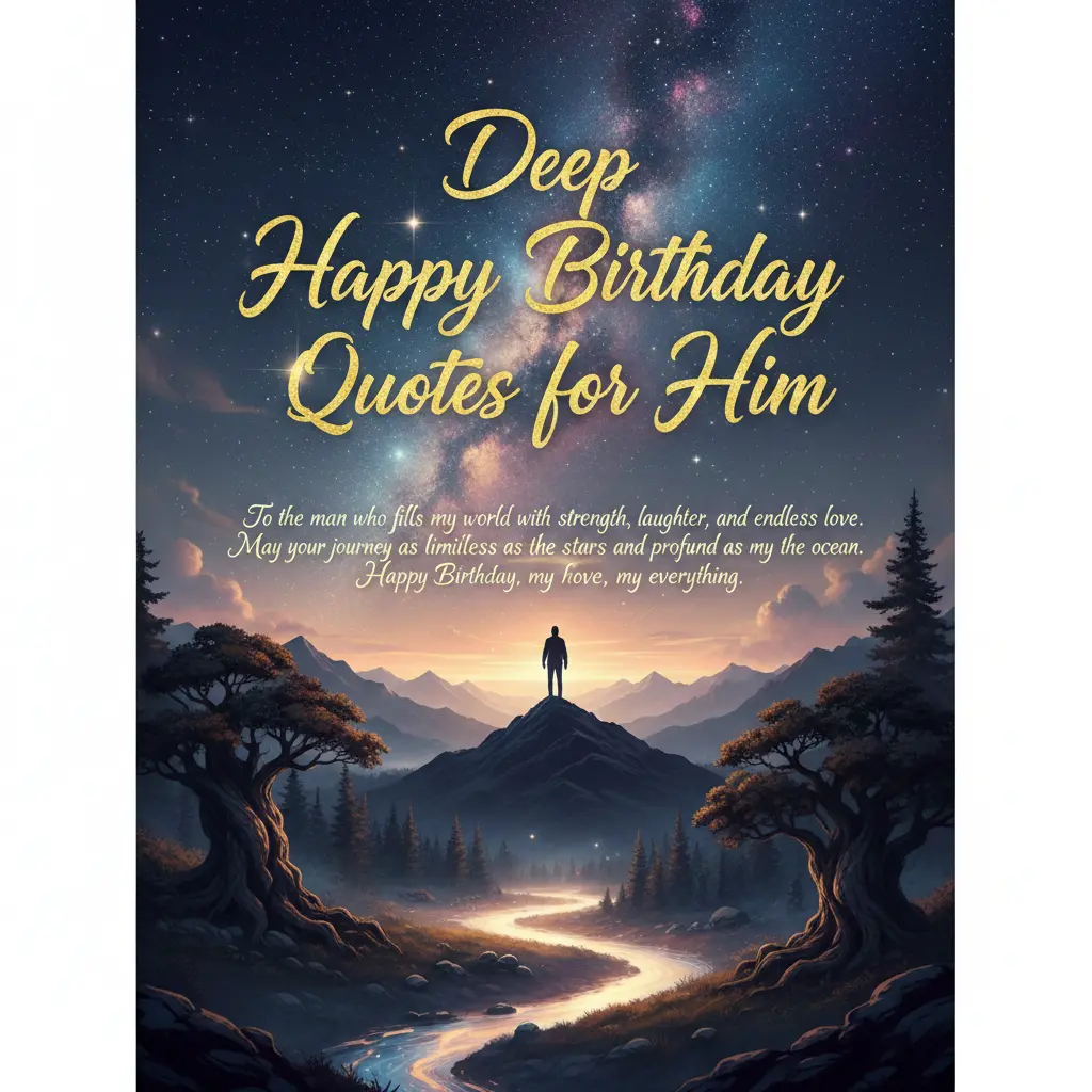 Deep Happy Birthday Quotes for Him