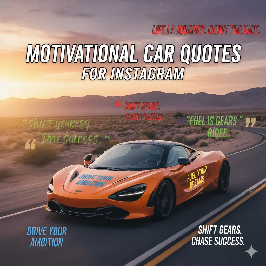 Motivational Car Quotes for Instagram