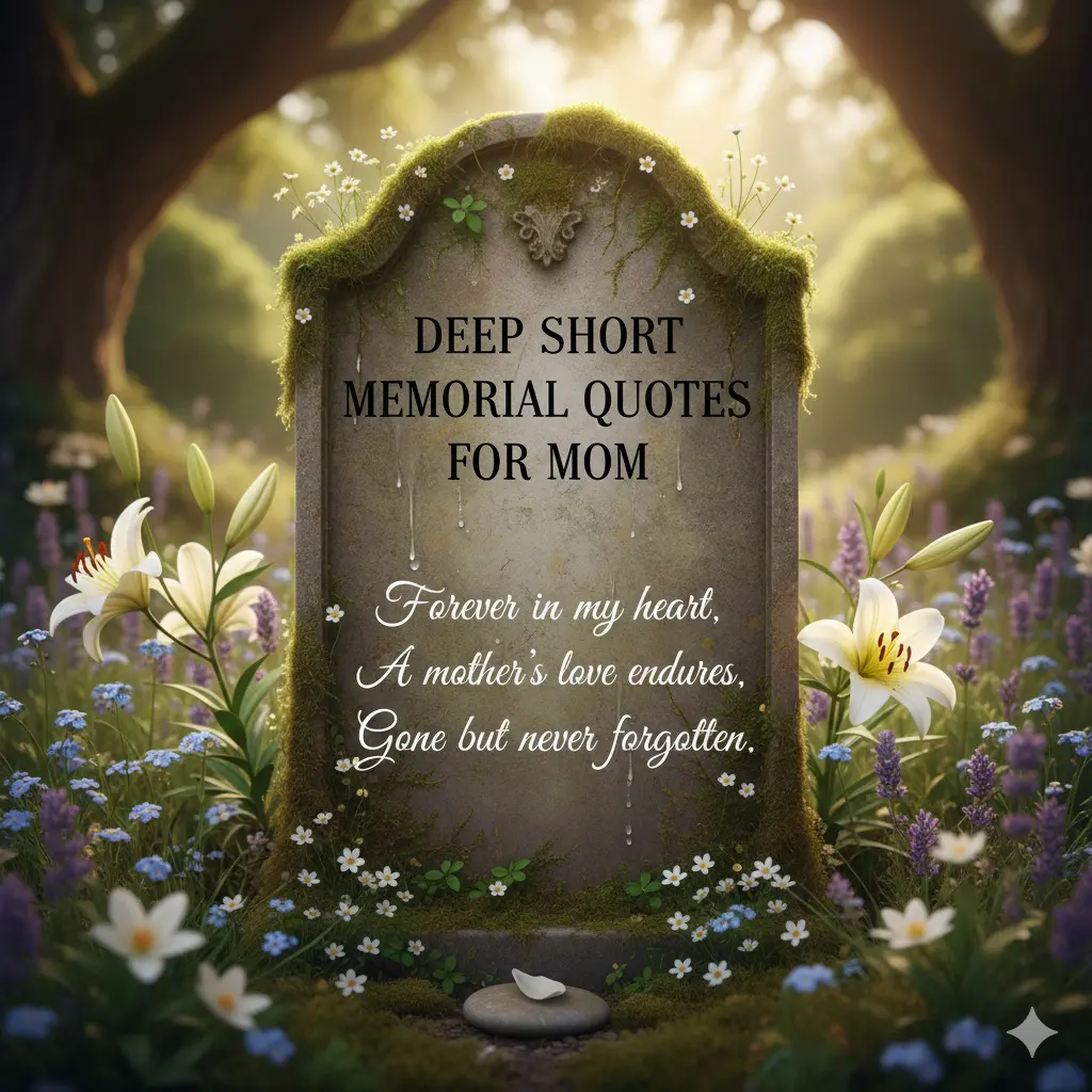 Deep Short Memorial Quotes for Mom 