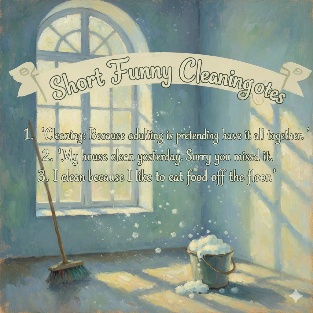 Short Funny Cleaning Quotes