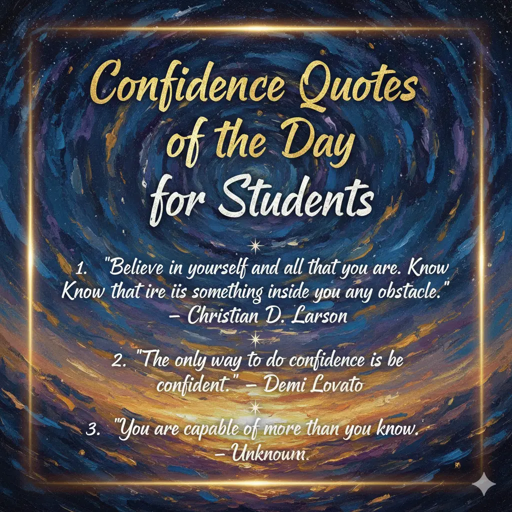 Confidence Quotes of the Day for Students