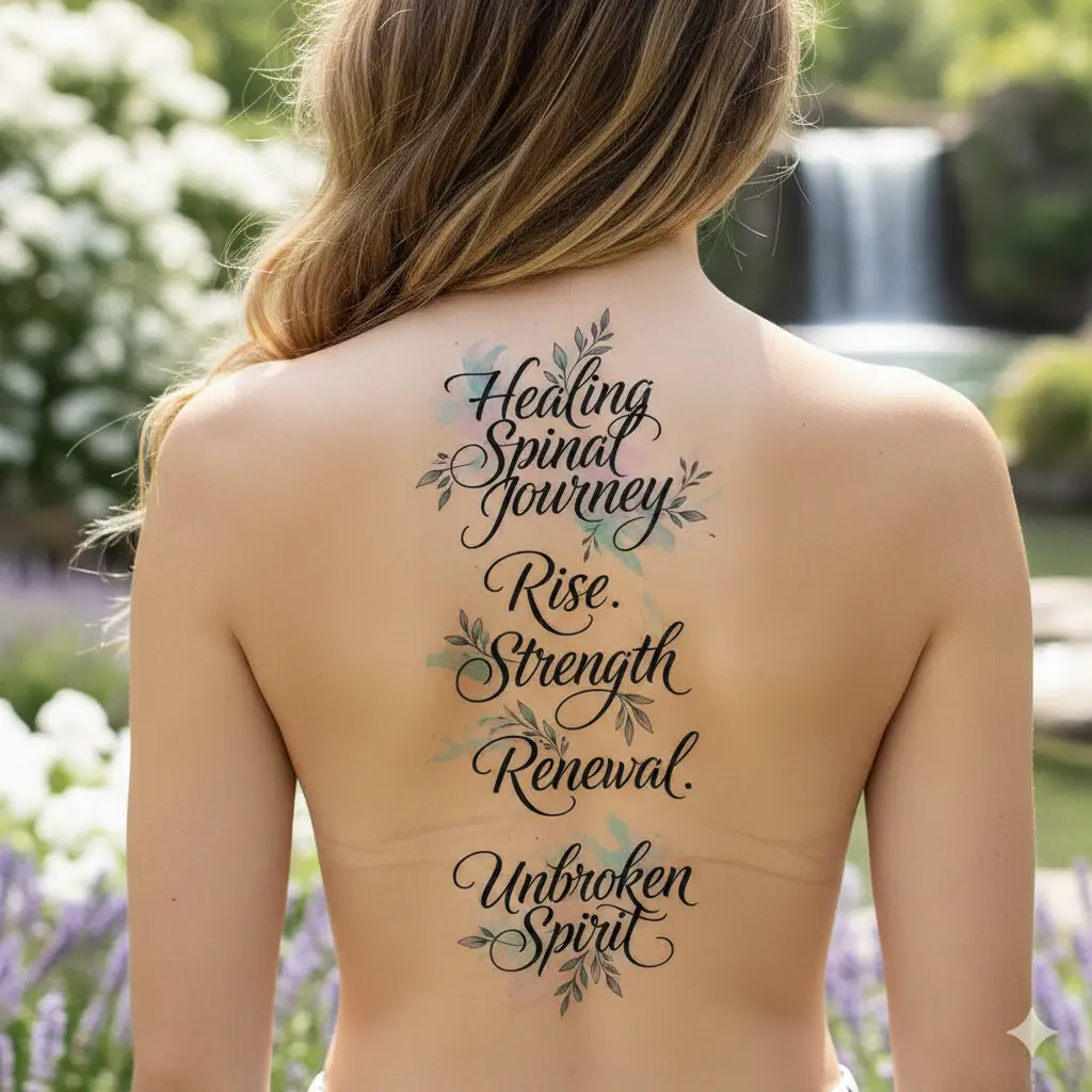 Healing Spine Tattoos for Women Quotes