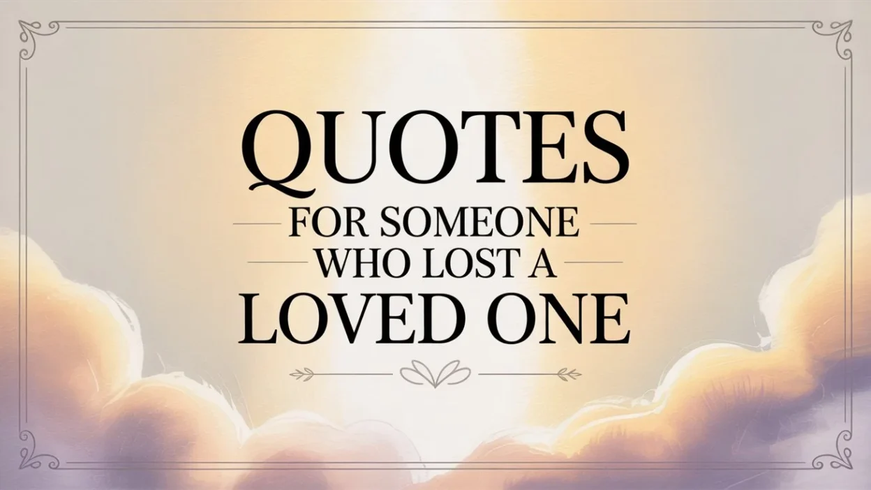Quotes for Someone Who Lost a Loved One