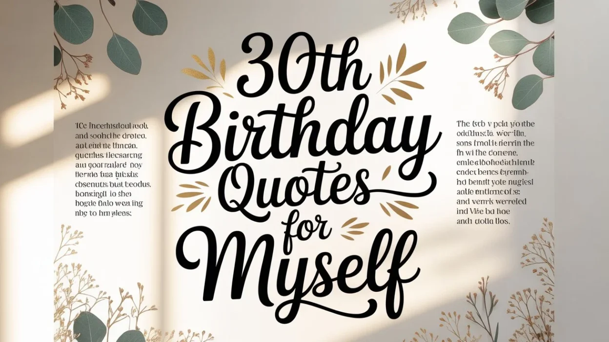 30th Birthday Quotes for Myself